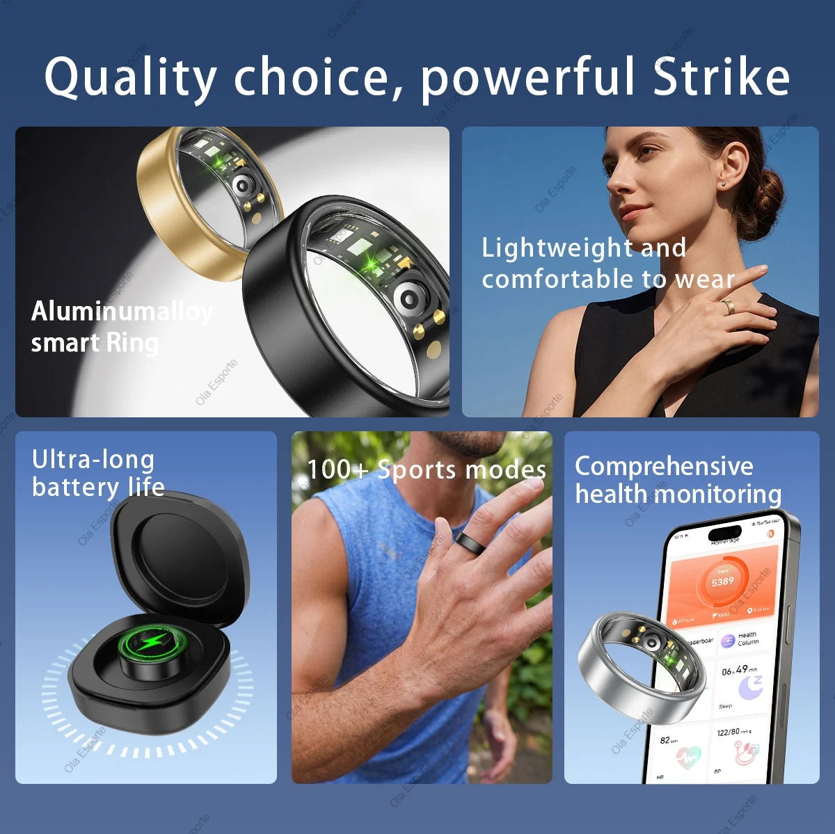 Smart Health Ring Sleep Tracker Fitness Monitor Heart Rate Activity Tracking Wellness Wearable smartring for Men Women Smartring R12