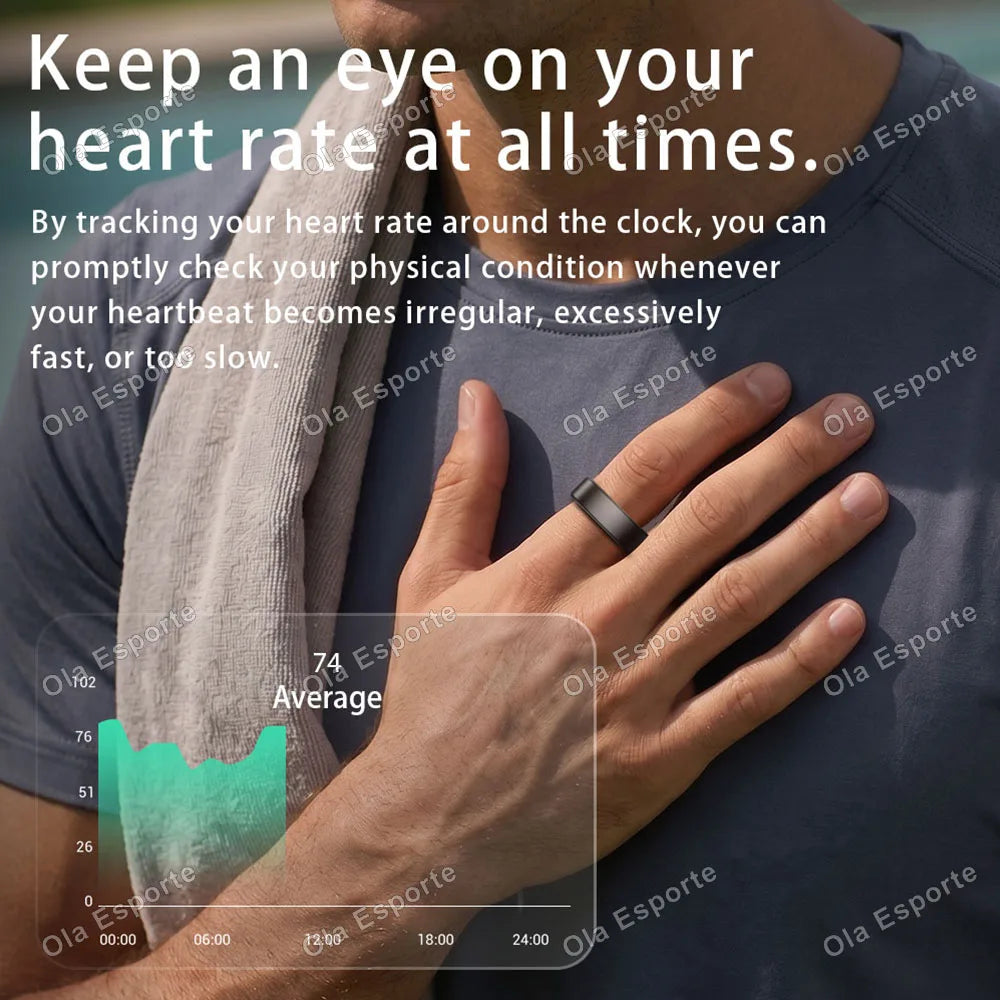 Smart Health Ring Sleep Tracker Fitness Monitor Heart Rate Activity Tracking Wellness Wearable smartring for Men Women Smartring R12