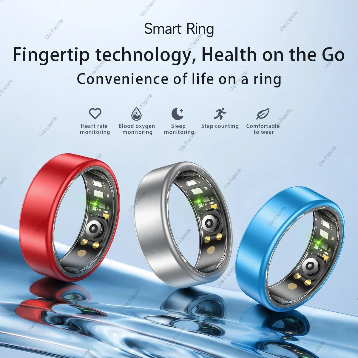 Smart Health Ring Sleep Tracker Fitness Monitor Heart Rate Activity Tracking Wellness Wearable smartring for Men Women Smartring R12