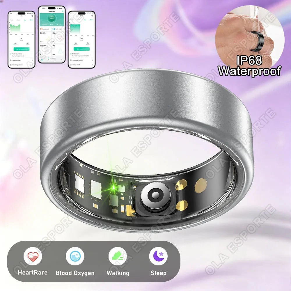 Smart Health Ring Sleep Tracker Fitness Monitor Heart Rate Activity Tracking Wellness Wearable smartring for Men Women Smartring R12