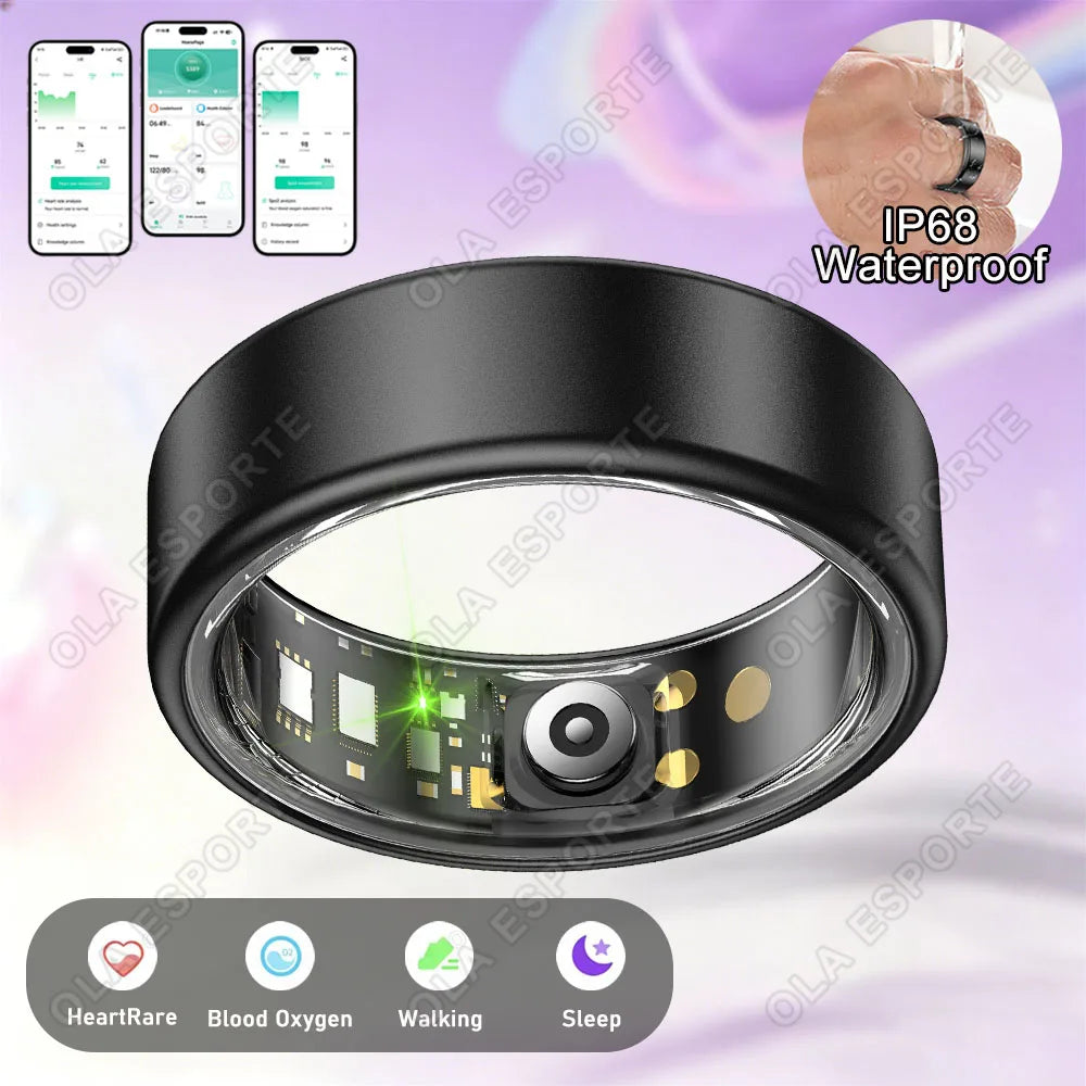 Smart Health Ring Sleep Tracker Fitness Monitor Heart Rate Activity Tracking Wellness Wearable smartring for Men Women Smartring R12