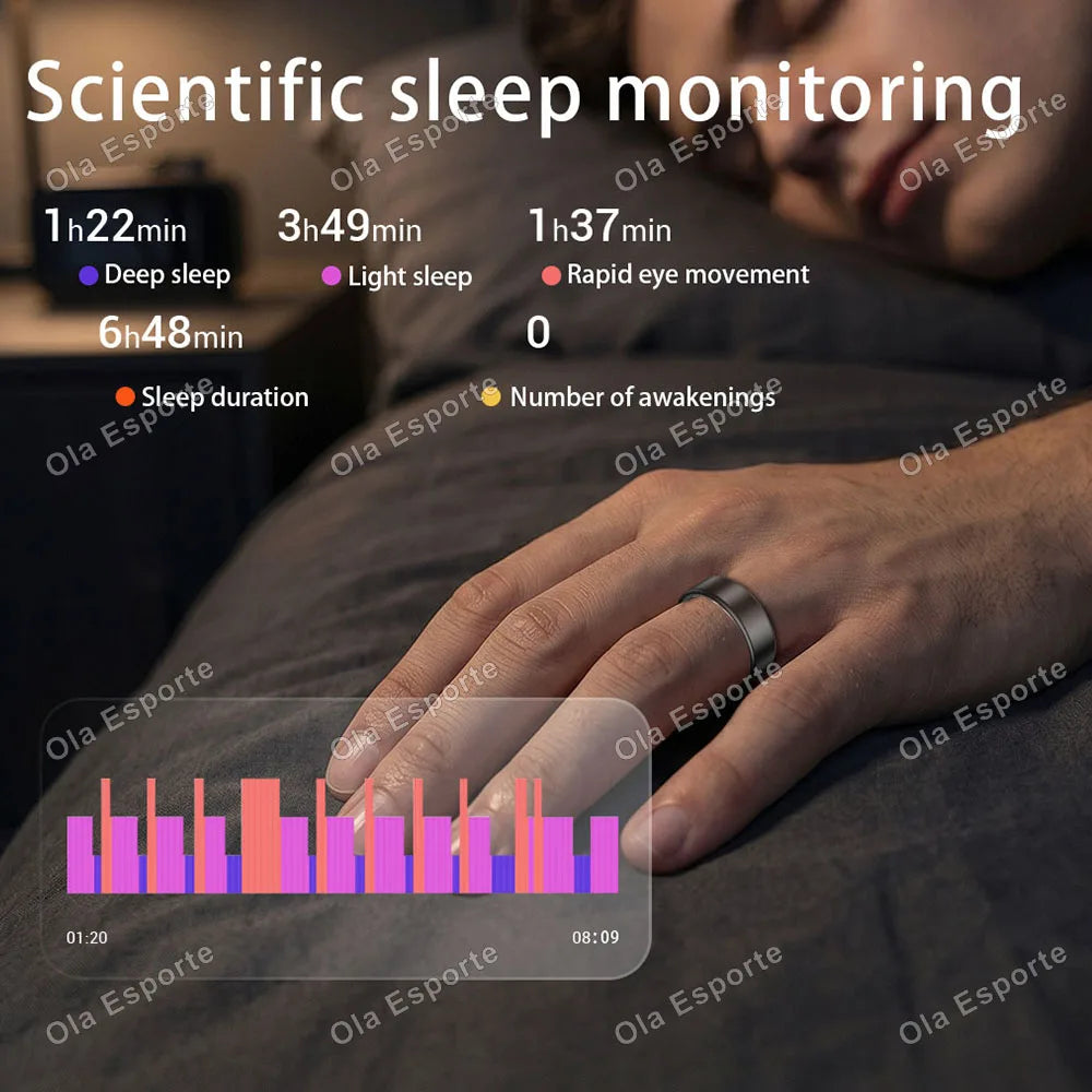 Smart Health Ring Sleep Tracker Fitness Monitor Heart Rate Activity Tracking Wellness Wearable smartring for Men Women Smartring R12